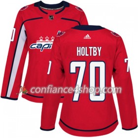 Adidas Maillot de Hockey Washington Capitals Braden Holtby 70 2017-2018 Rouge Authentic - Femme